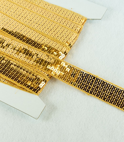 25mm Sequin Ribbon Gold 5 Mtr Bundle - Click Image to Close